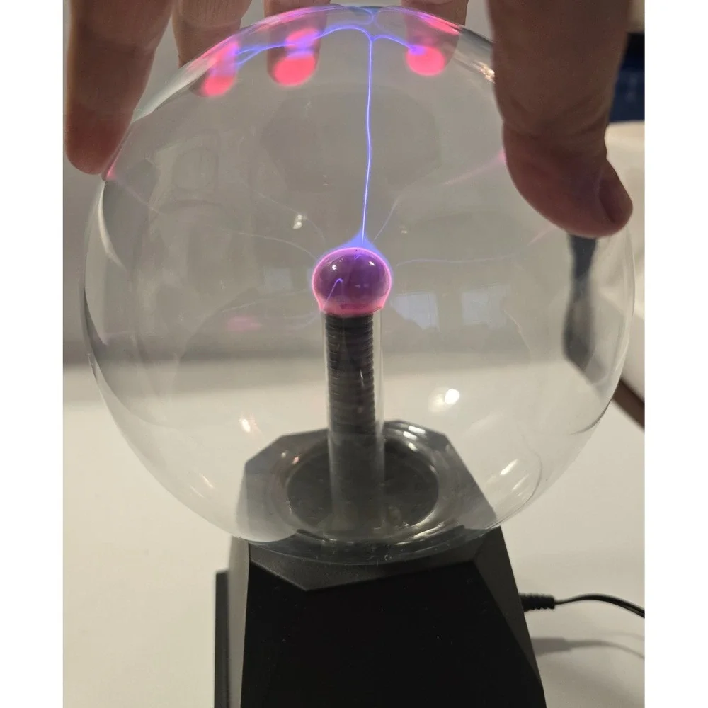Vintage Style Plasma Ball Lamp Touch and Sound Reactive Lightning Globe Light
